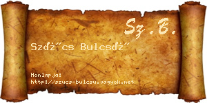 Szűcs Bulcsú névjegykártya